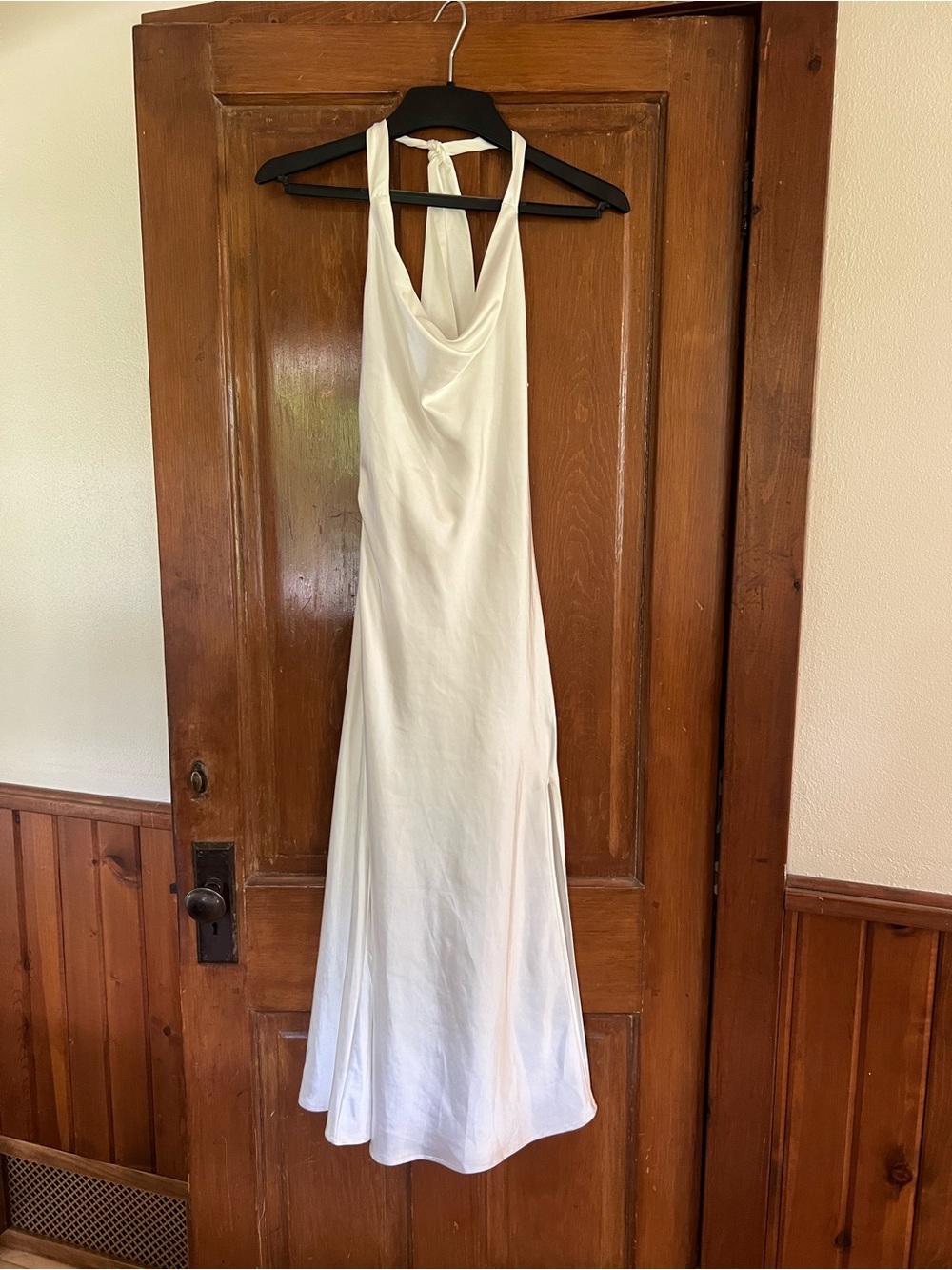 Altar'd State Cream Cowl Halter Midi Dress